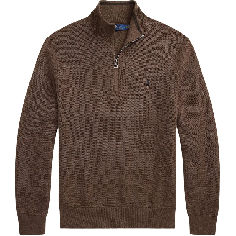 Ralph Lauren Pull Half Zip Knit braun