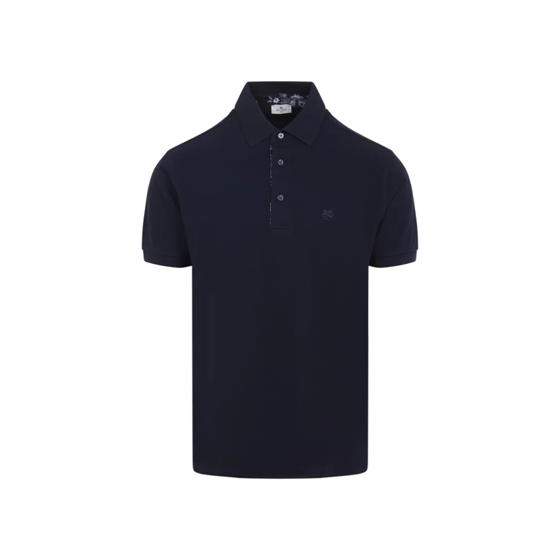 Etro Polo shirt Elegant Blue Cotton Polo Blue