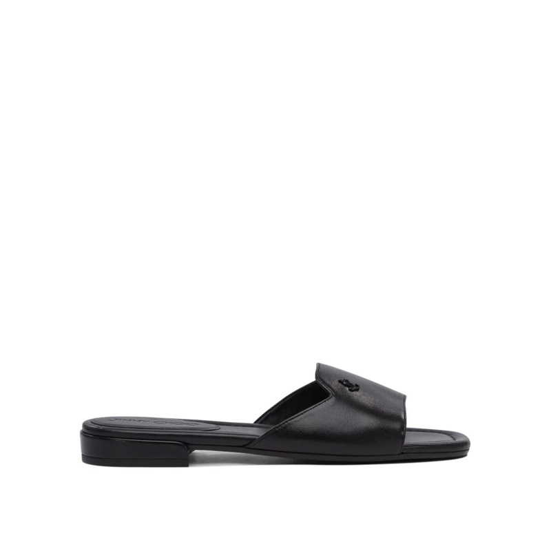 Jimmy Choo Sandalen Black Leather And Rubber Sandals Black
