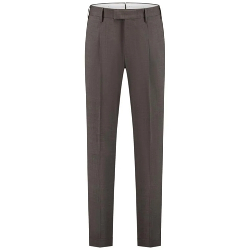 Pt Torino Jeans Slim Fit Pantalone - Master, Pleat, Diagonal Pockets, Flap  braun