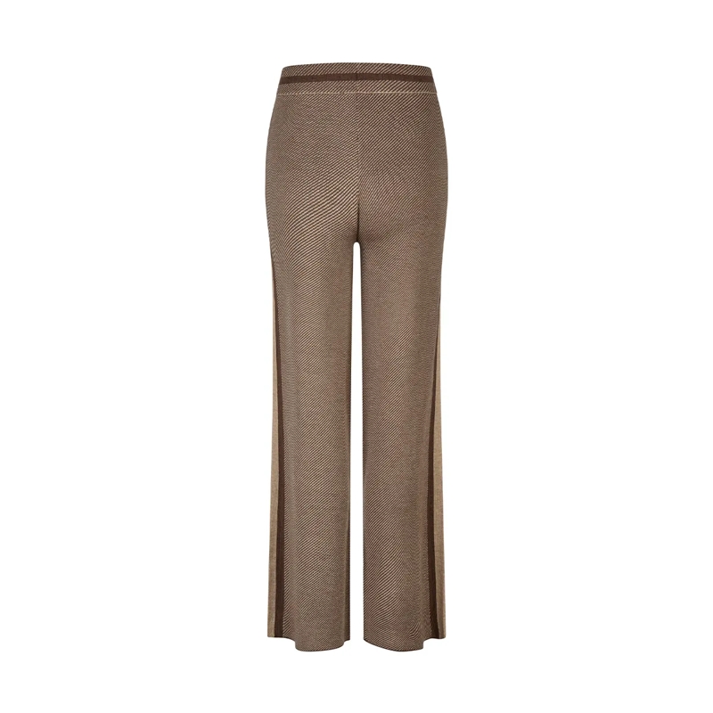 Marc Aurel Stoffhose Strickhose- Jacquard-Gestrick- elastisches Bünd braun(Image 5)