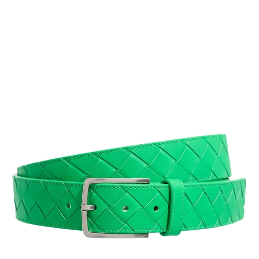 Bottega Veneta Intrecciato Belt Parakeet Läderskärp