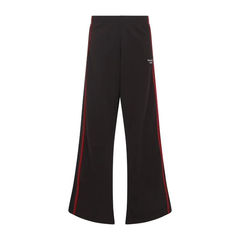 Martine Rose Pantalon de costume Wide-Leg Casual Pants With Contrasting Side Stripe Black
