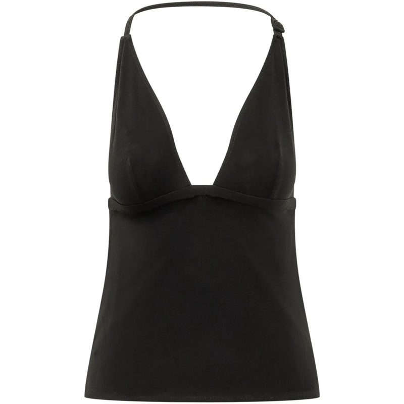 Courrèges  Top Bikini con Spalline Sottili schwarz