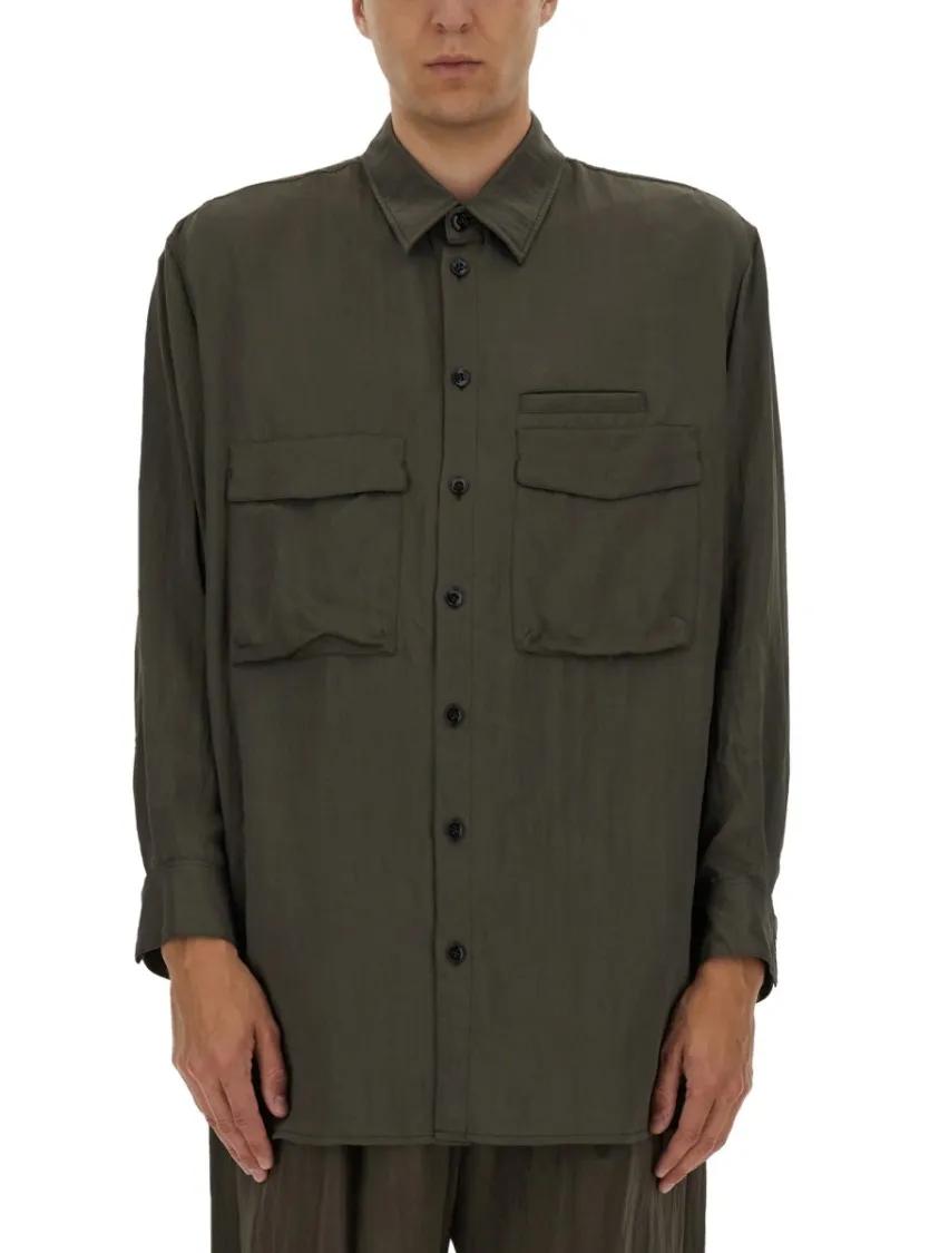 Thumbnail - Lemaire - Relaxed Fit Utility Overshirt - Größe 50 - grün