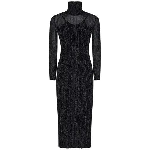Antonino Valenti High-Neck Longuette Dress Black 