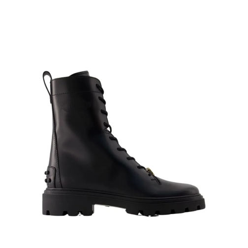 Tod's Gomma Pesante Boots - Leather - Black Black Stiefel