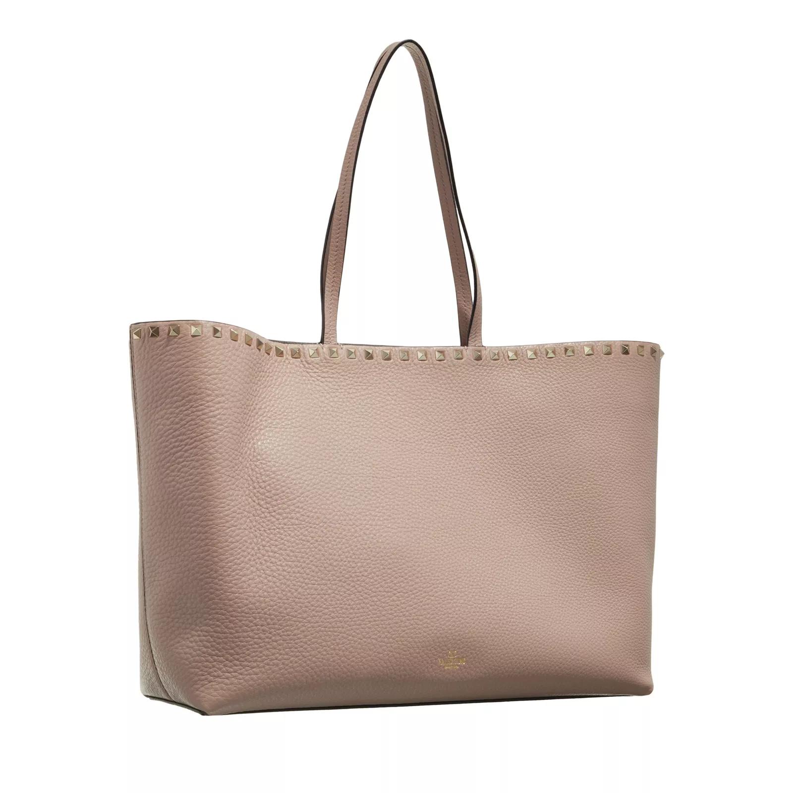 Valentino Garavani Shoppers Tote Rockstud in poeder roze