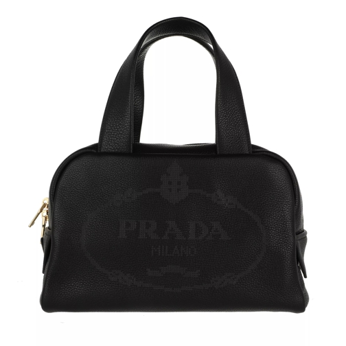 Prada Shoulder Bag Leather Black Trunk