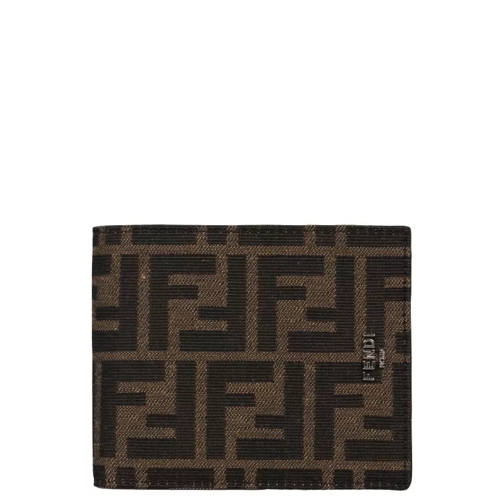 Fendi Ff Card Wallet Brown Bi-Fold Portemonnaie