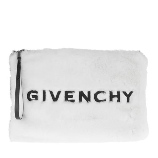 Givenchy Givenchy Pouch Large Faux Fur White Pochette-väska