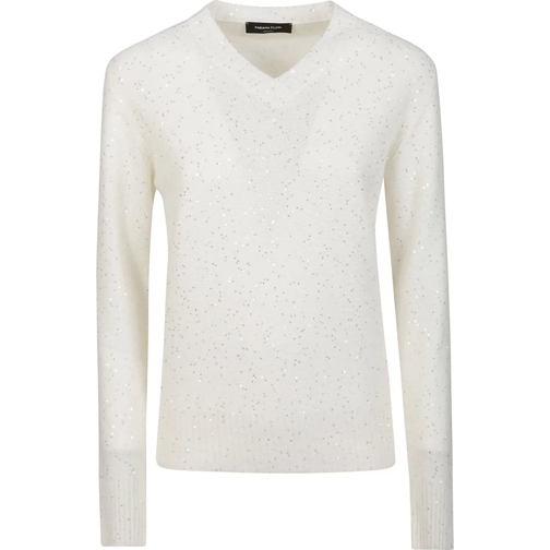 Fabiana Filippi Truien V-neck Sweater White weiß