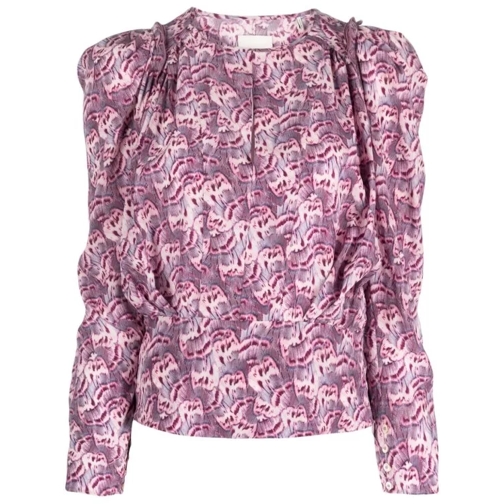 Isabel Marant Purple Silk Top Pink 