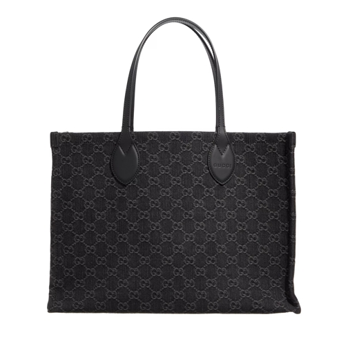 Gucci Ophidia GG Denim Black Shopping Bag