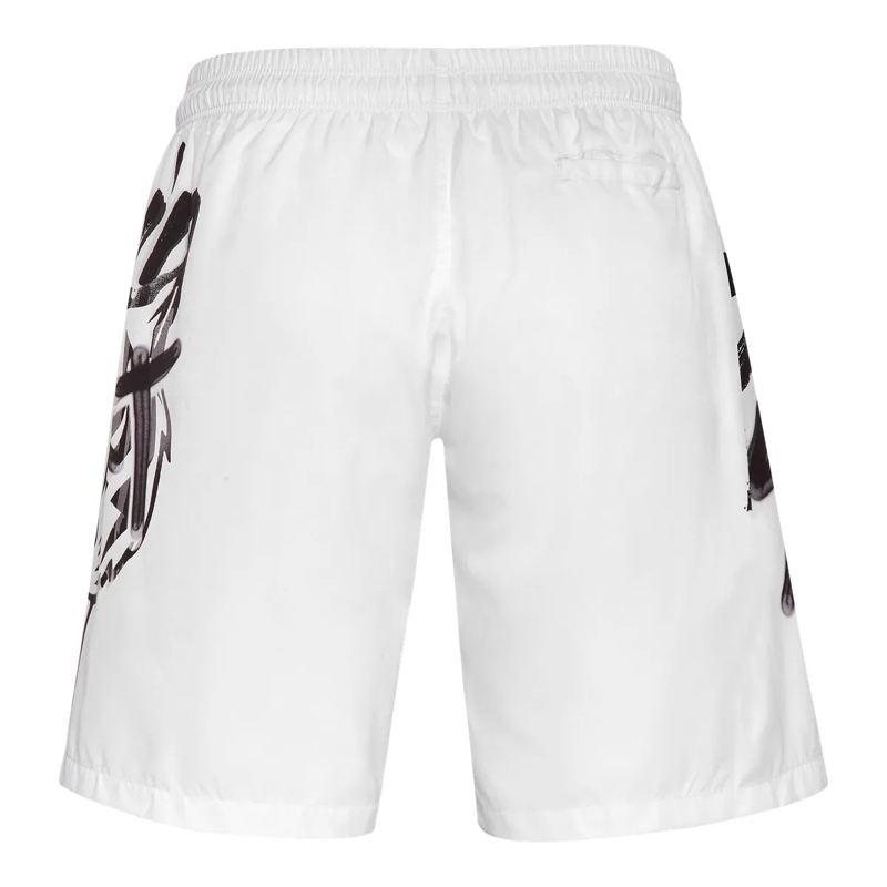 Plein Sport Shorts Badehose Tiger weiss