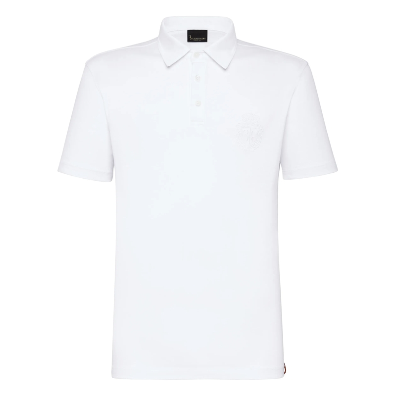 BILLIONAIRE Top Poloshirt Crest weiss