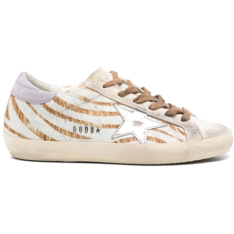 Golden Goose Sneaker basse Sneakers Zebra White Brown mehrfarbig