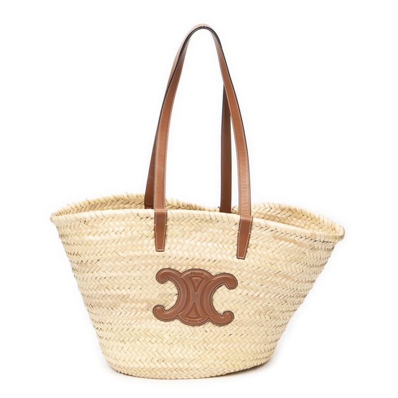 Celine Crossbody Bag Large Triomphe Panier beige