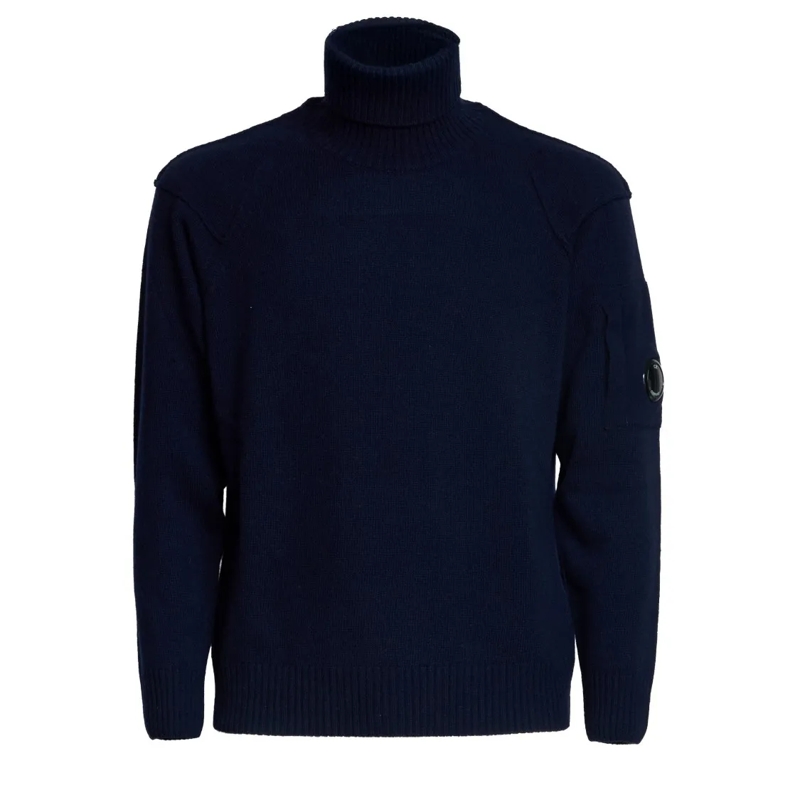 CP Company Pull Turtle Neck In Lambswool Grs Knit Black