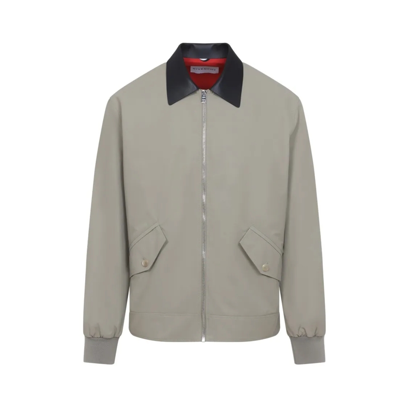 Givenchy  Light Grey And Black Contrast Jacket Grey