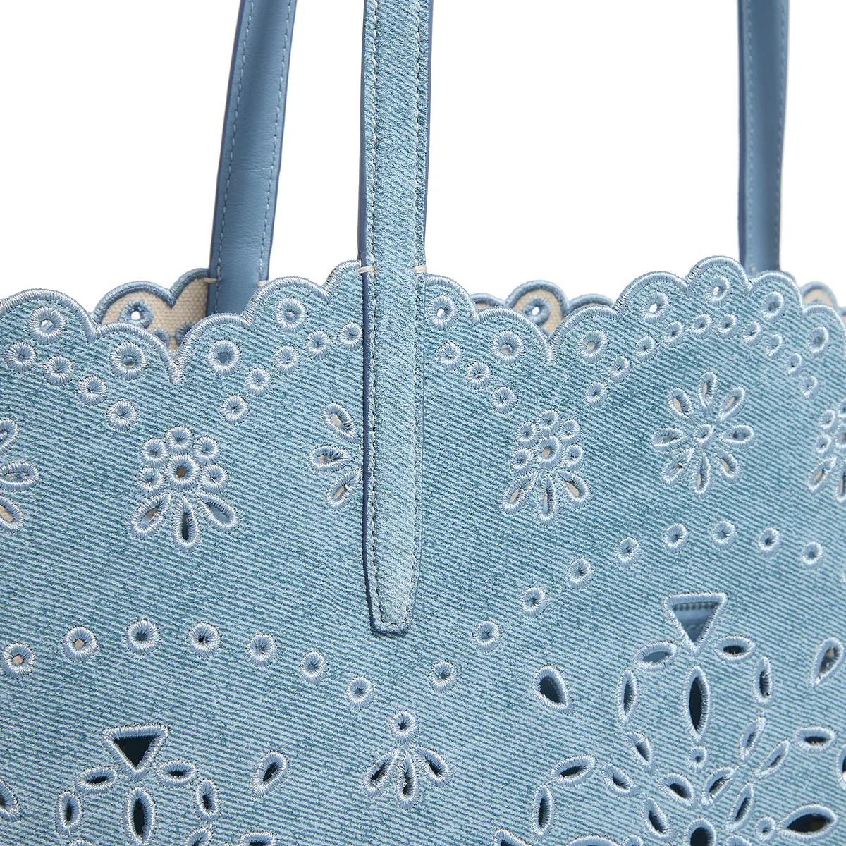 kate spade new york Shoppers & Totes Do It All Spade Flower Perforated Denim Suede Larg in blauw