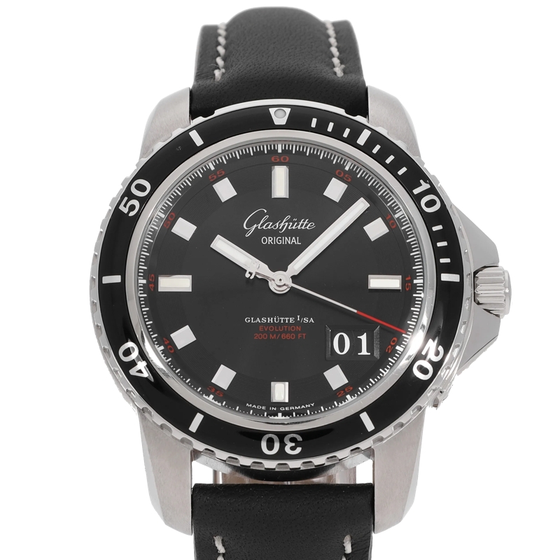 Glashütte Original Automatikuhr Sport Evolution Schwarz