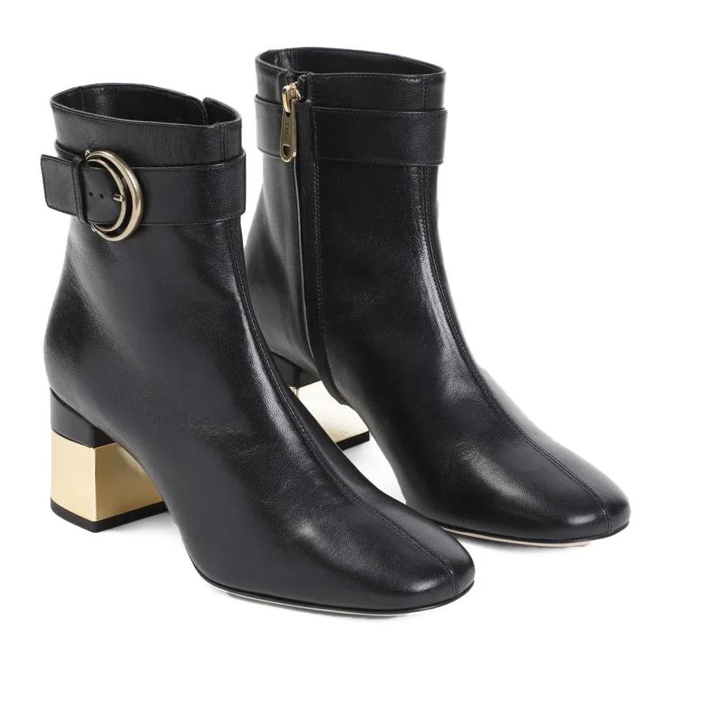 Chloé Stiefel - Black Nappa Leather Alize Boots - Gr. 36 (EU) - in Schwarz - für Damen