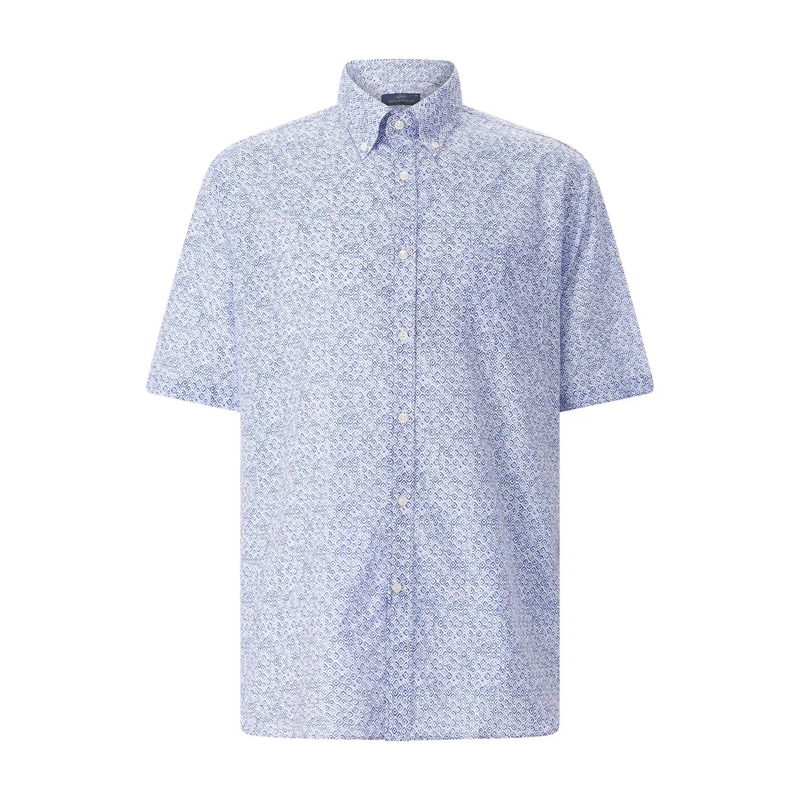 Paul & Shark Hemd Kurzarm-Hemd mit Muster blau