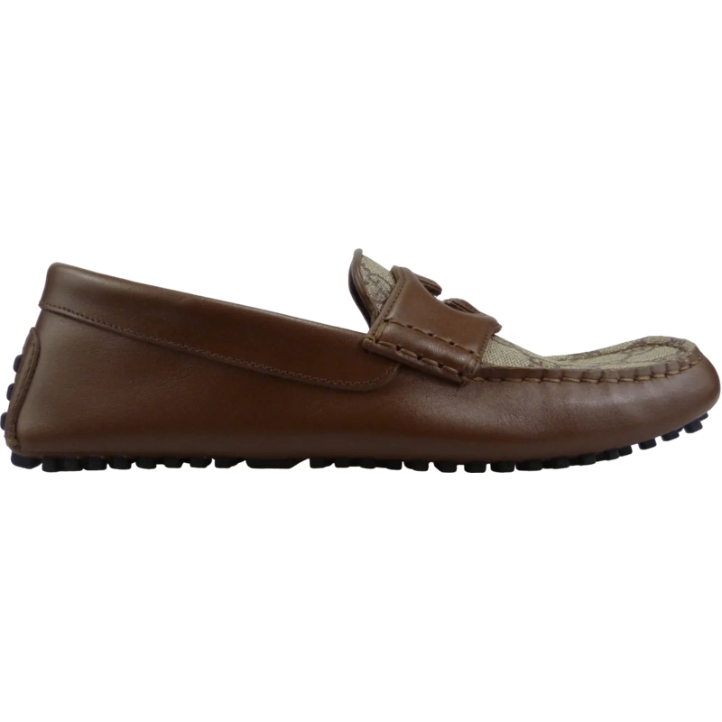 Gucci Loafer Mocassino Driver Uomo con Incrocio GG braun