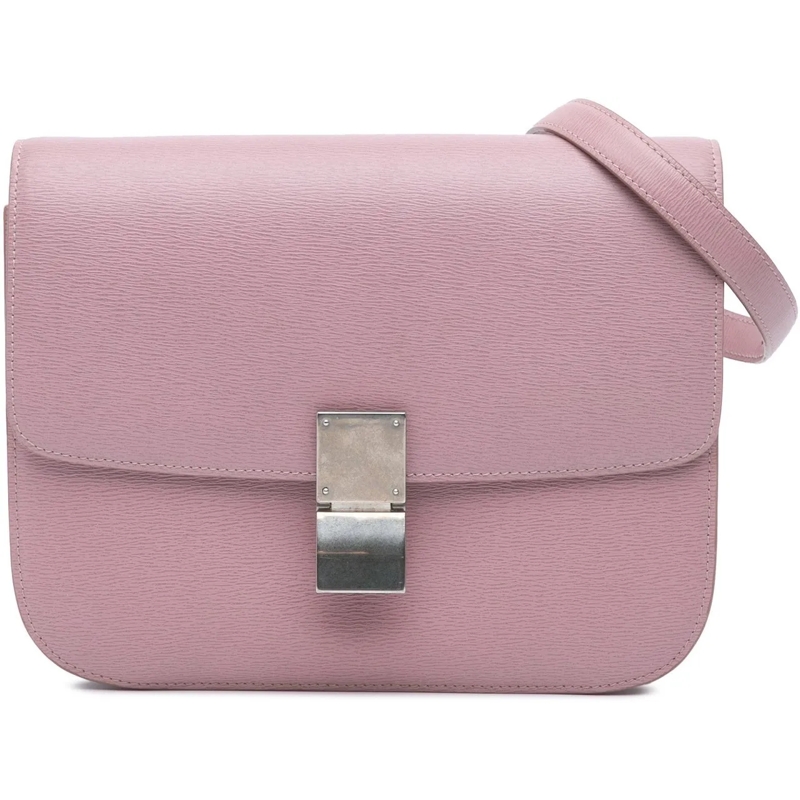 Celine Schultertasche Medium Calfskin Classic Box rose