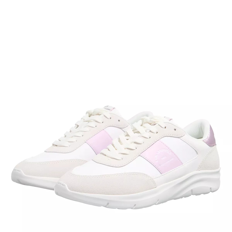 Karl Lagerfeld Low-Top-Sneaker Serger Maison Band Lo Lace White Lthr & Text w/Lilac