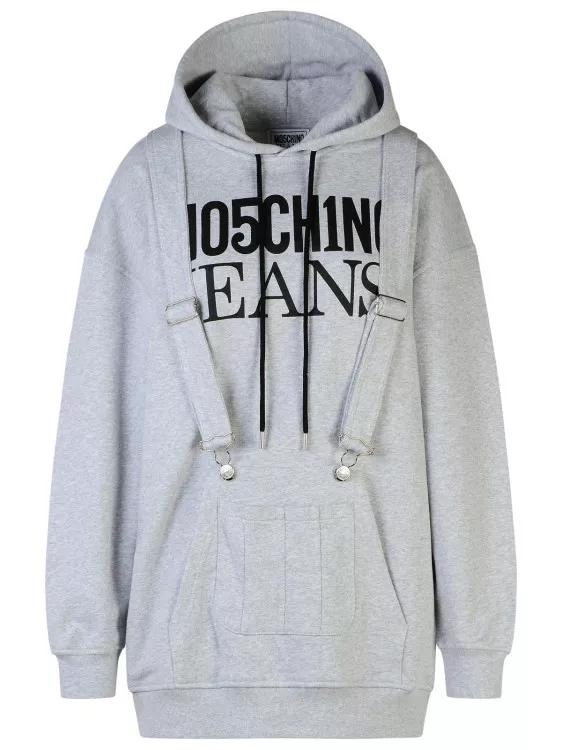 Moschino - Gray Cotton Dress - Größe L - gray