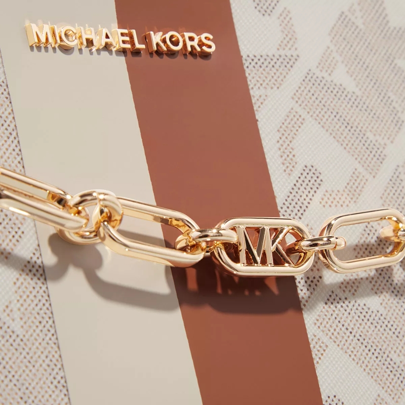 MICHAEL Michael Kors Crossbody Bag Jet Set Small Double Zip Camra Chain Xbody Vanilla/Lugg(Image 7)