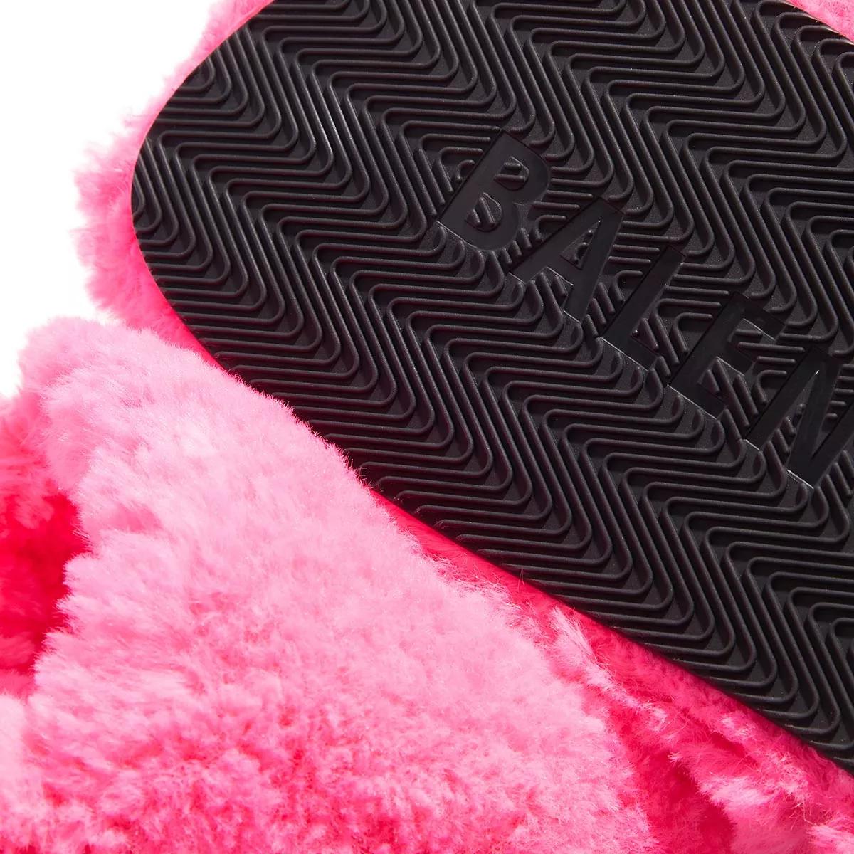 Pink balenciaga discount fur slides