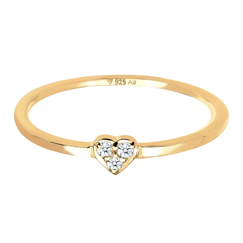 Elli Diamantring Ring Herz Symbol Diamant 0.04 ct. 925er Sterling S silber(Image 2)