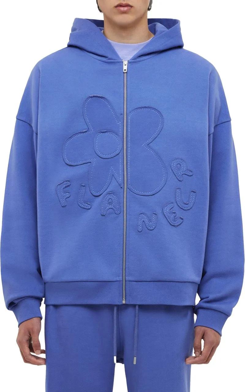 Thumbnail - Flâneur - Blossom Patches Zip-Up Hoodie  Purple - Größe L - purple