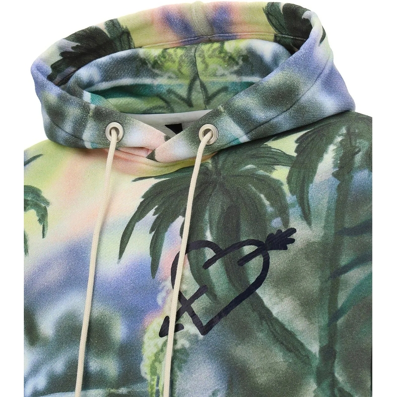 Palm Angels  Palm Angels Cotton Logo Hooded Sweatshirt grün(Image 3)