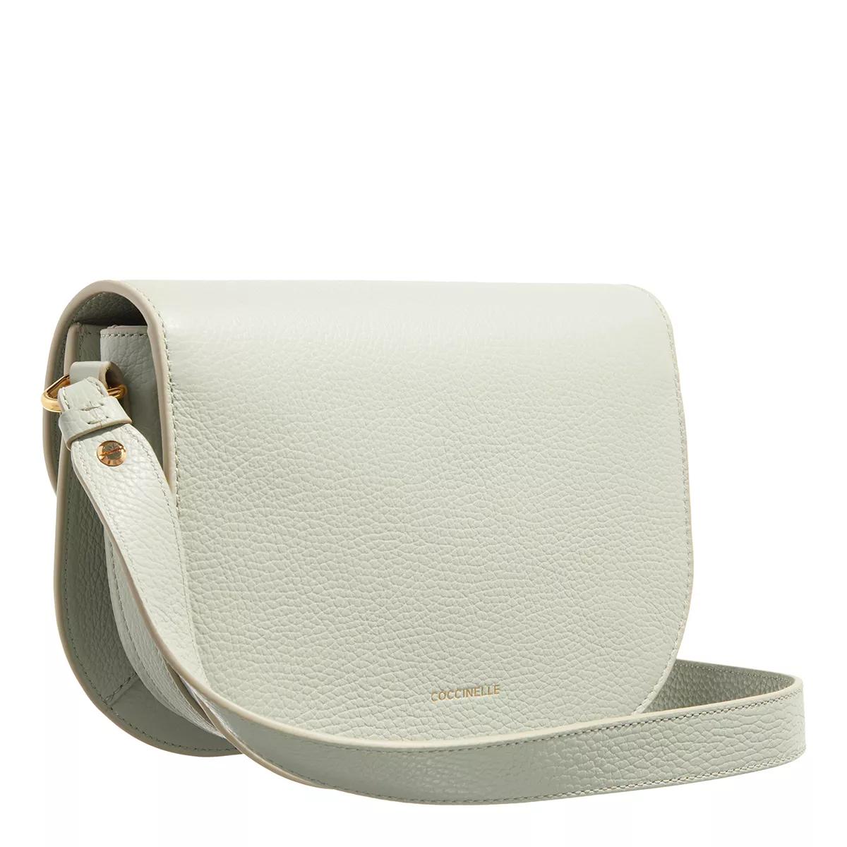 Coccinelle Groene leren schoudertas met twee compartimenten Green Dames