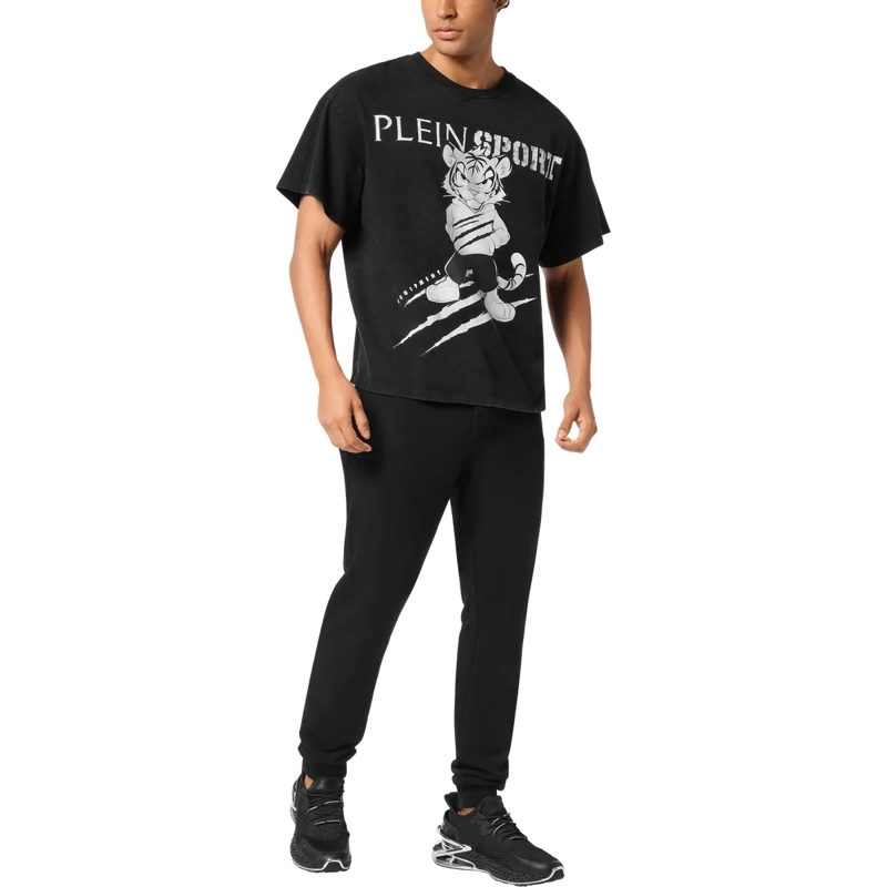 Plein Sport T-Shirt T-Shirt Rundhalsausschnitt Ss Tiger schwarz(Image 4)