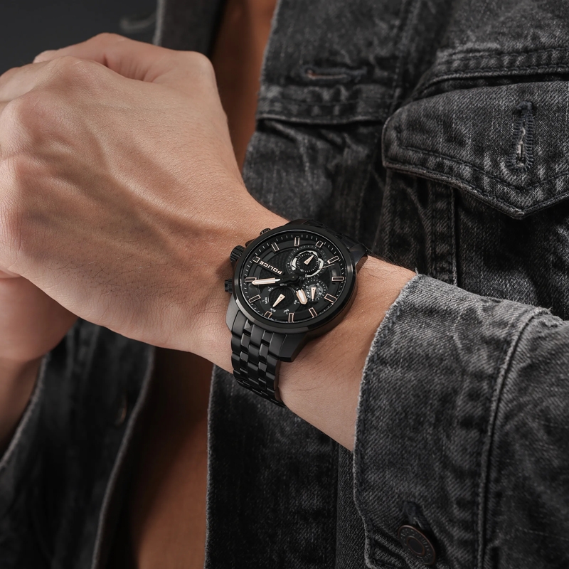 Police Automatikuhr Quarzuhr Newport schwarz(Image 5)