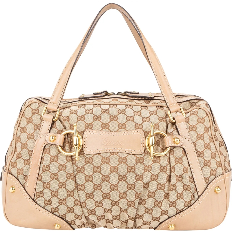 Gucci Tote Gucci GG Monogram Horsebit Handbag braun