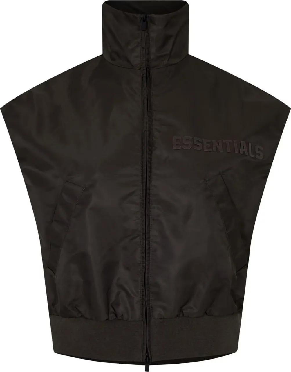 Thumbnail - FEAR OF GOD - Essentials Logo Off Black Running Vest - Größe S - schwarz