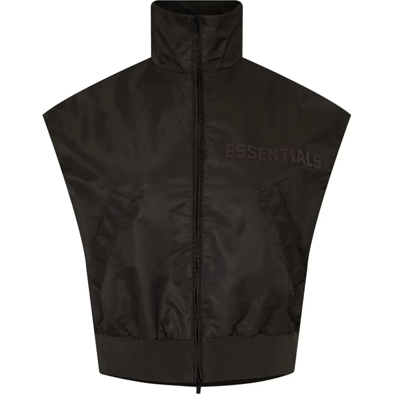 FEAR OF GOD Veste de transition Essentials Logo Off Black Running Vest schwarz