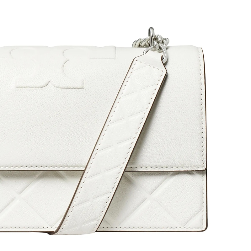 Tory Burch Hobo Bag Fleming Distressed Mini Hobo Bag Blanc(Image 2)