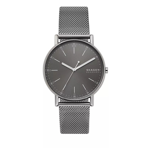 Skagen Signatur Three-Hand Steel Mesh Watch grey Quartz Horloge