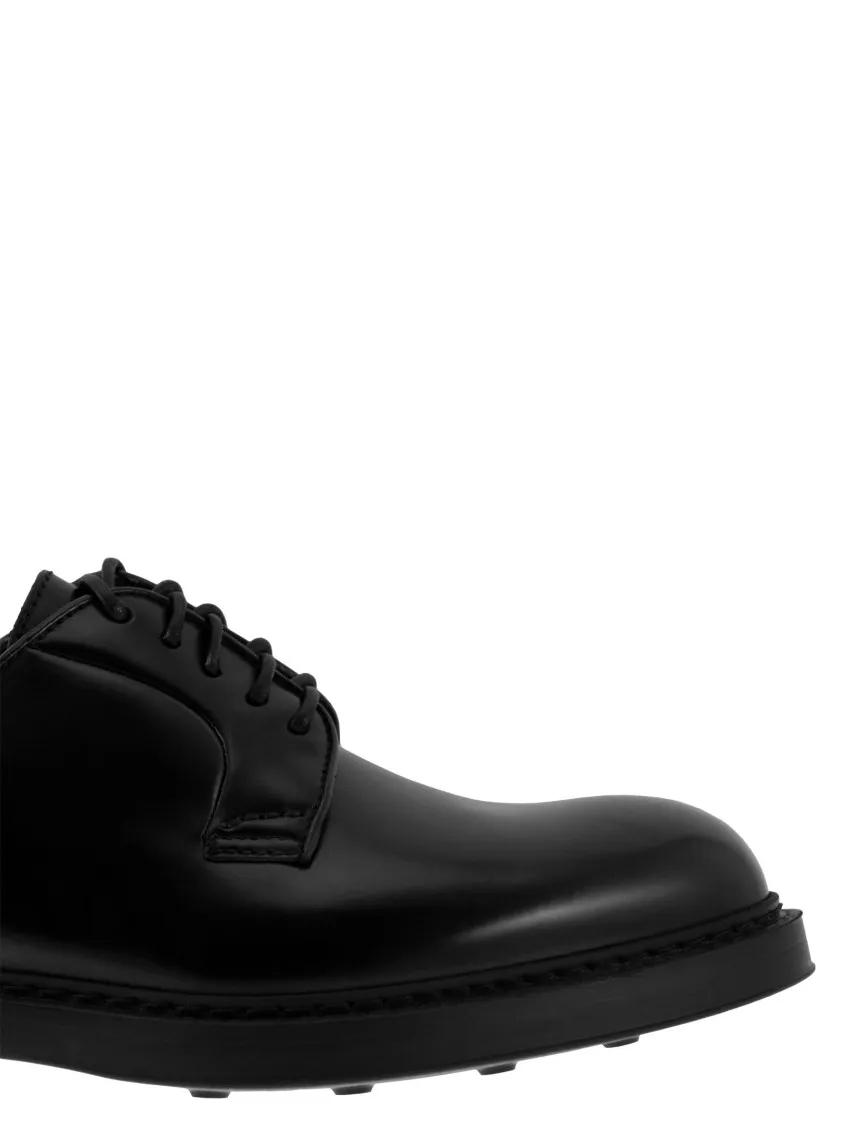 Thumbnail - Leather Derby Lace-Up - Gr. 45 (EU) - in Schwarz