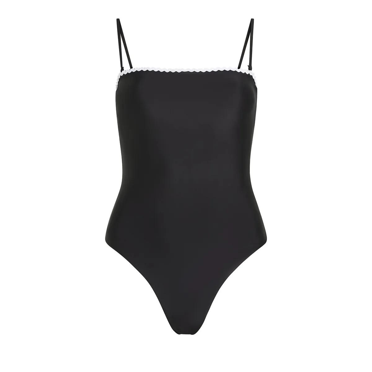 Karl Lagerfeld - Badeanzug mit Muscheldesign - Größe S - schwarz