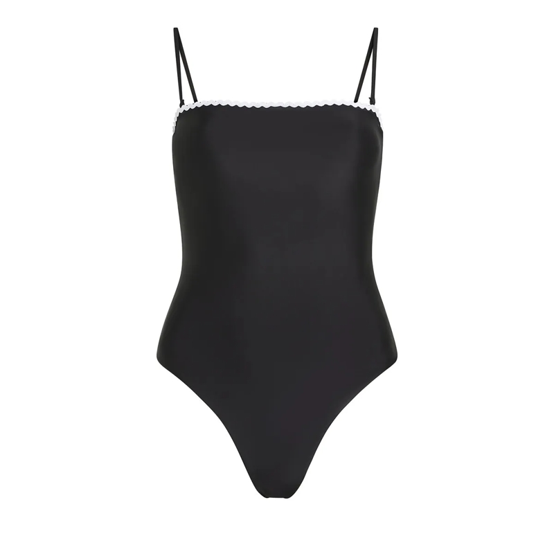 Karl Lagerfeld  Badeanzug mit Muscheldesign Badeanzug schwarz