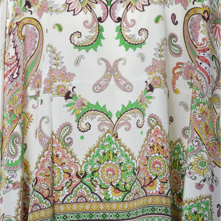 ポンチョ・ケープ Etro Cream Silk Poncho With Floral Paisley Print Etro Cream Silk Poncho With Floral Paisley Print Neutrals | Cape