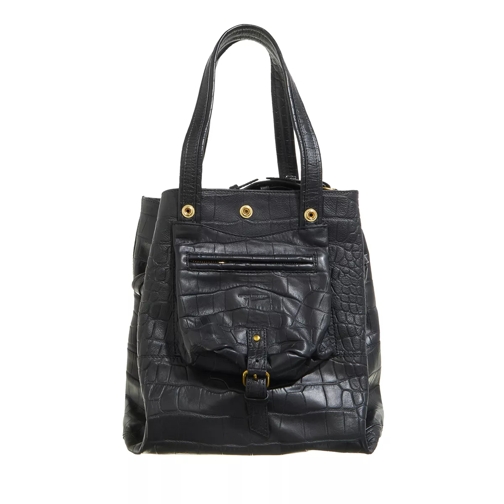 Jerome Dreyfuss Billy M Imprime Croco Noir Shopping Bag